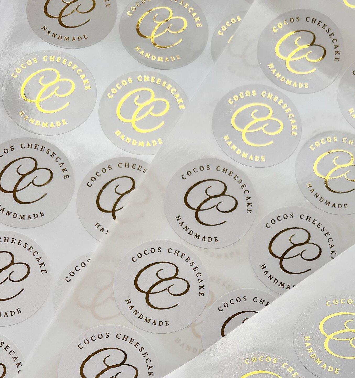 IMG_7385 Foil logo stickers custom printed for branding