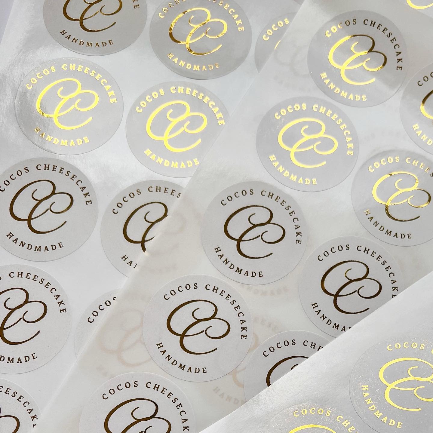 Foil logo stickers custom printed for branding