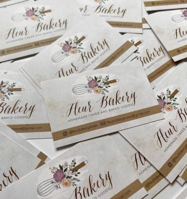 Professional business card printing with custom logo