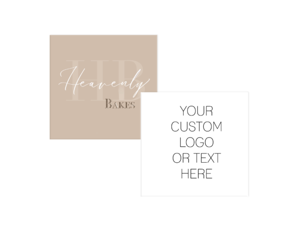 Square custom business logo stickers