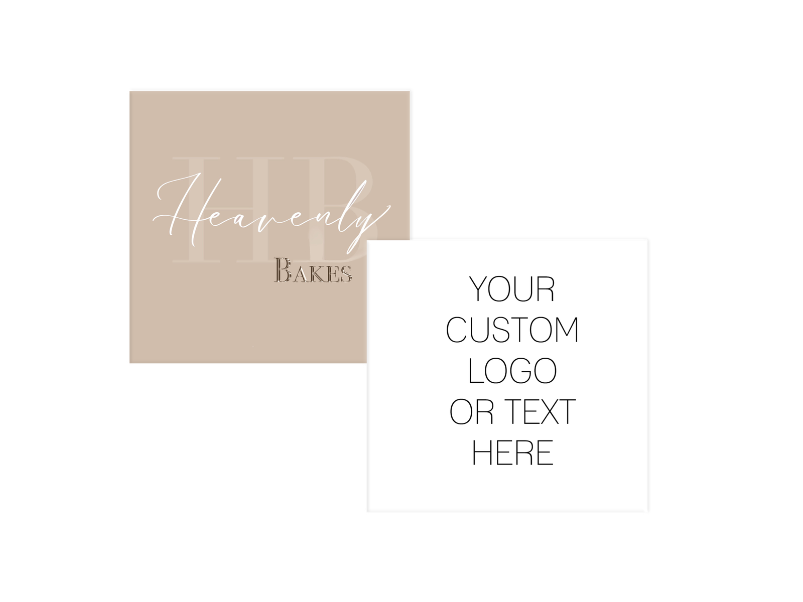 Square custom business logo stickers