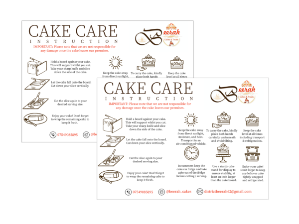 Personalised cake cutting A6 cards