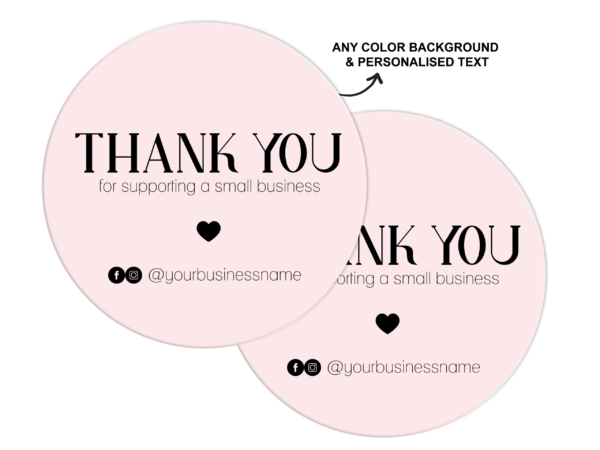 Personalised Thank You Stickers