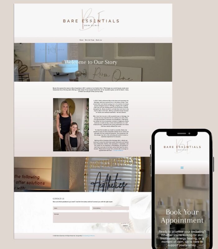 Luxury website design for an aesthetic clinic