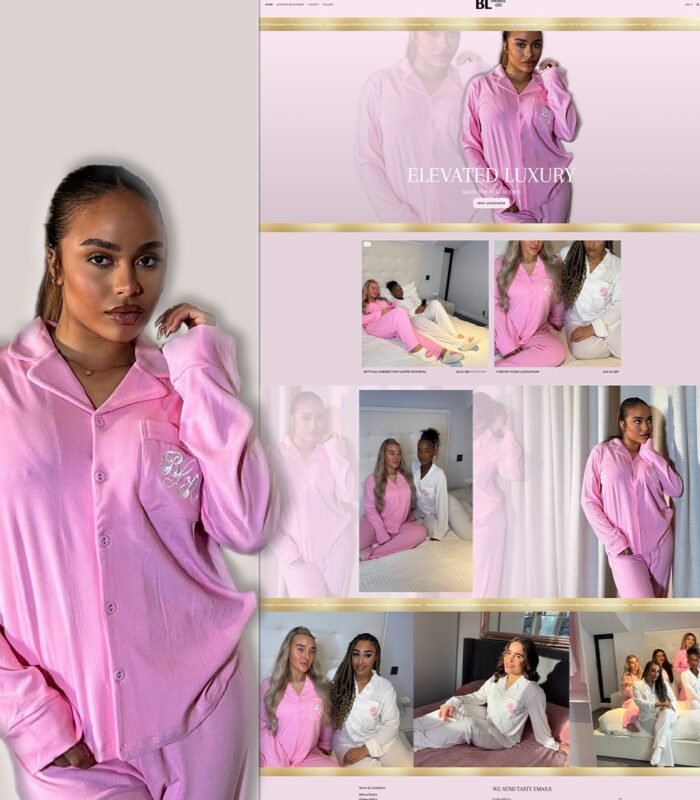 E-commerce website homepage design for a small online shop