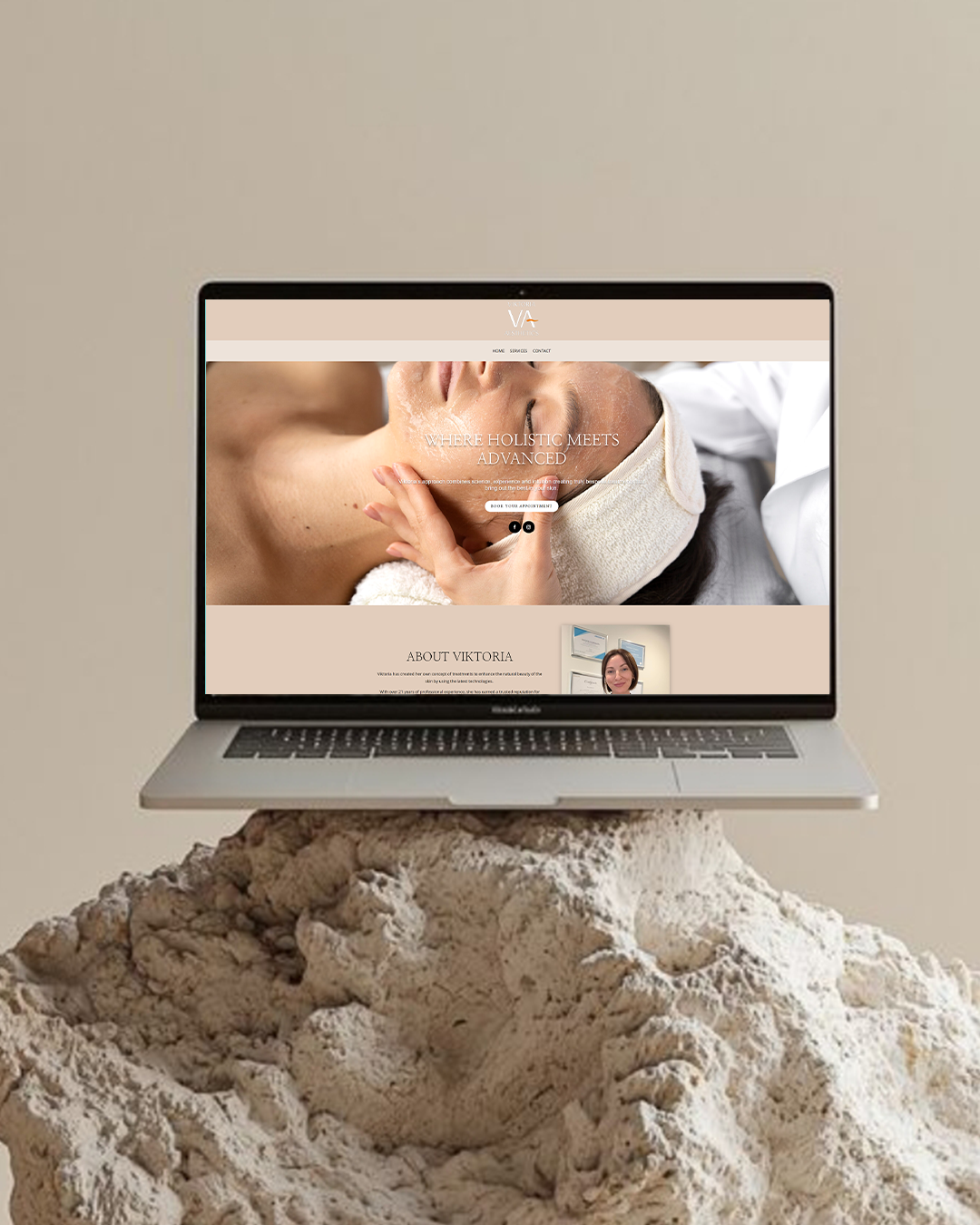 Professional website design for a beauty brand with clean layout